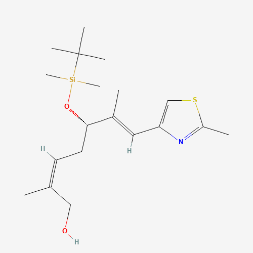 (-)-(2Z,5S,6E)-5-{[tert-Butyl(dimethyl)silyl]oxy}-2,6-dimethyl-7-(2-methyl-1,3-thiazol-4-yl)hepta-2,6-dien-1-ol (CAS: 218614-16-5) - Related Chemical Product