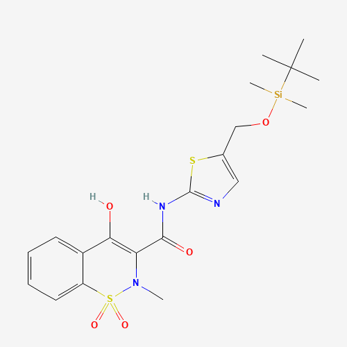 5'-tert-Butyldimethylsilyloxy Meloxicam (CAS: 1076199-65-9) - Chemical Structure and Molecular Formula 