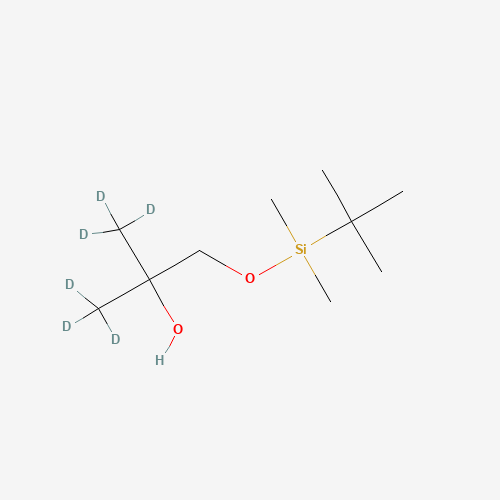 1-[(tert-Butyldimethylsilyl)oxy]-2-methyl-2-propanol-d6 (CAS: 1189732-27-1) - Chemical Structure and Molecular Formula 