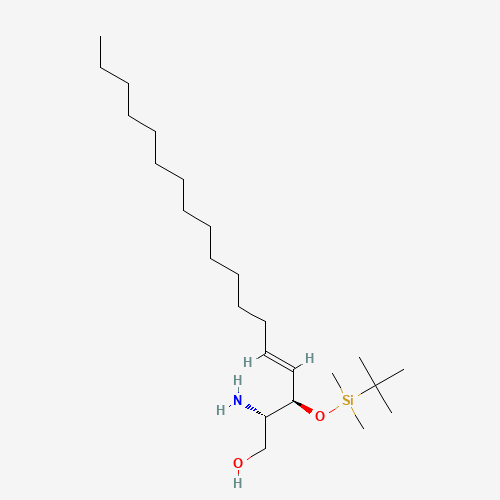 3-O-(tert-Butyldimethylsilyloxy)-erythro-sphingosine (CAS: 137905-29-4) - Chemical Structure and Molecular Formula 