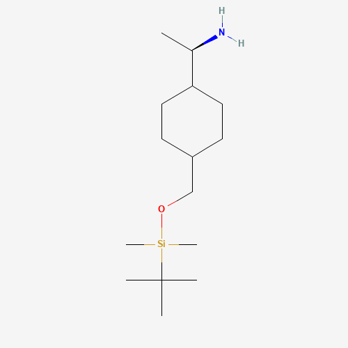 (R)-1-[4-(tert-Butyldimethylsilyloxymethyl)cyclohexyl]ethan-1-amine (CAS: 672314-51-1) - Chemical Structure and Molecular Formula 