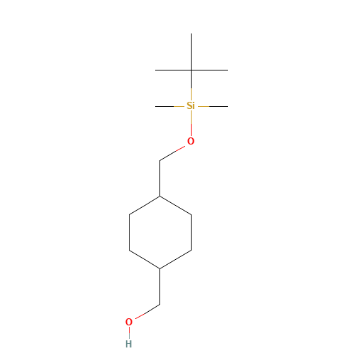 [4-(tert-Butyldimethylsilyloxymethyl)cyclohexyl]methanol (CAS: 141836-50-2) - Chemical Structure and Molecular Formula 