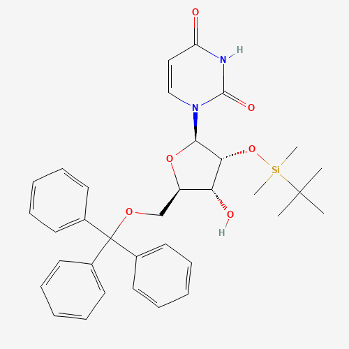 2'-O-(tert-Butyldimethylsilyl)-5'-O-trityluridine (CAS: 117136-35-3) - Chemical Structure and Molecular Formula 