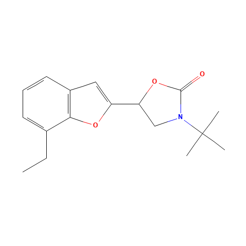 rac-3-tert-Butyl-5-(7-ethyl-2-benzofuranyl)-2-oxazolidinone (CAS: 1076199-68-2) - Chemical Structure and Molecular Formula 