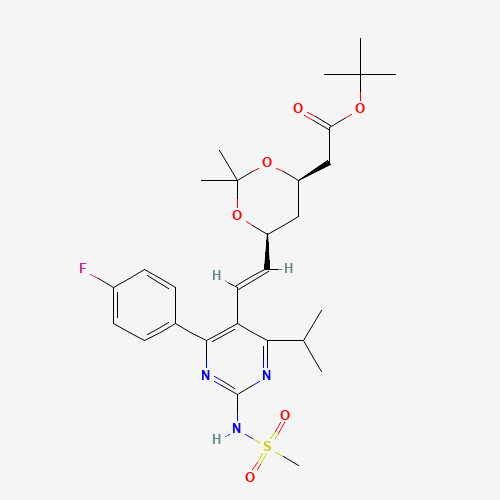 tert-Butyl-7-[4-(4-fluorophenyl)-6-isopropyl-2-mesylaminopyrimidin-5-yl]-(3R,5S)-isopropylidine-(E)-6-heptenoate (CAS: 371775-73-4) - Related Chemical Product