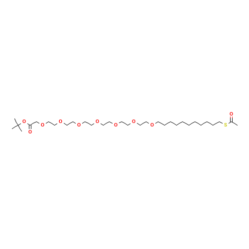 tert-Butyl-3,6,9,12,15,18,21-heptaoxa-34-keto-33-thiapentatriacontanoate (CAS: 887353-86-8) - Chemical Structure and Molecular Formula 