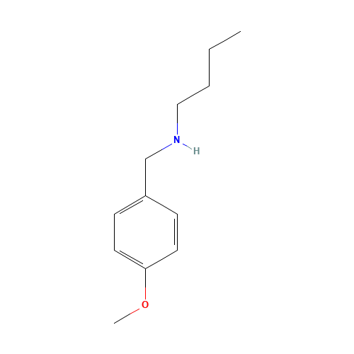 N-Butyl-p-methoxy-benzylamine (CAS: 3910-58-5) - Chemical Structure and Molecular Formula 