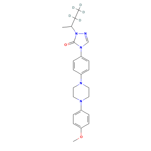2-sec-Butyl-d5-4-{4-[4-(4-methyloxy-phenyl)-piperazin-1-yl]-phenyl}-2,4-dihydro-[1,2,4]-triazol-3-one (CAS: 1020719-22-5) - Related Chemical Product