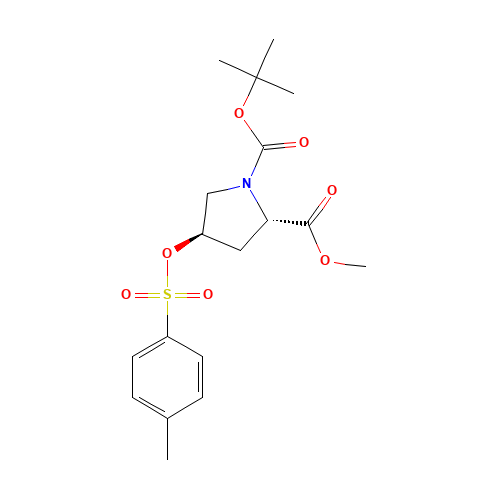 trans-N-tert-Butyloxycarbonyl-4-tosyloxy-L-proline Methyl Ester (CAS: 88043-21-4) - Related Chemical Product