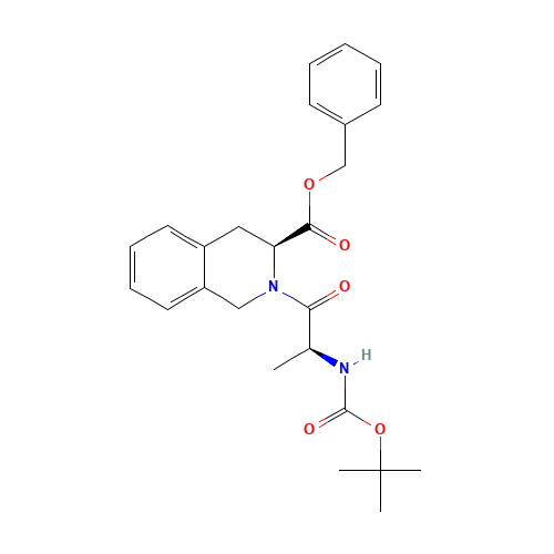 [S-(R*,R*)]-2-[2-tert-Butyloxycarbonylamino-1-oxopropyl]-1,2,3,4-tetrahydro-3-isoquinolinecarboxylic Acid Phenylmethyl Ester (CAS: 92829-12-4) - Related Chemical Product