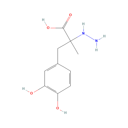 D,L-Carbidopa (CAS: 302-53-4) - Chemical Structure and Molecular Formula 