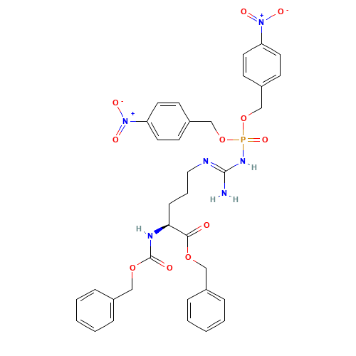 Na-Carbobenzyloxy-Nω-bis-p-nitrobenzylphospho-L-arginine Benzyl Ester (CAS: 105975-49-3) - Related Chemical Product