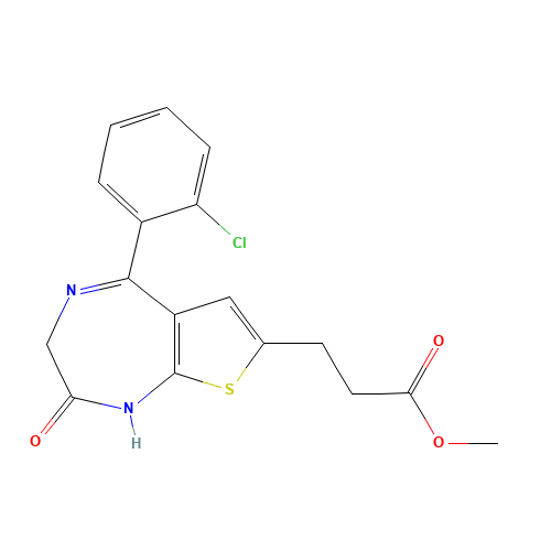 7-(2-Carbomethoxyethyl)-5-(2-chlorophenyl)-thieno-1,4-diazepin-2-one (CAS: 100827-80-3) - Chemical Structure and Molecular Formula 