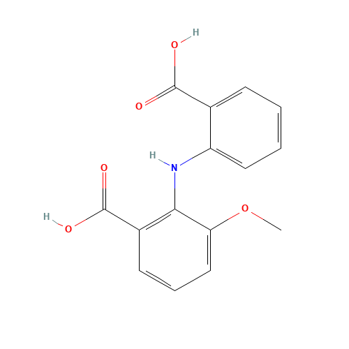 2-[(2-Carboxyphenyl)amino]-3-methoxybenzoic Acid (CAS: 88377-32-6) - Chemical Structure and Molecular Formula 