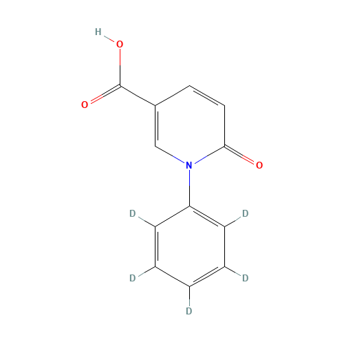 5-Carboxy-N-phenyl-2-1H-pyridone-d5 (CAS: 1020719-24-7) - Chemical Structure and Molecular Formula 