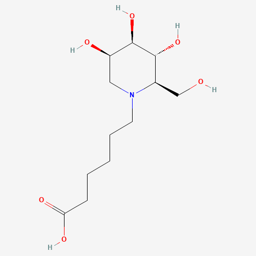 N-5-Carboxypentyl-deoxymannojirimycin (CAS: 104154-10-1) - Chemical Structure and Molecular Formula 
