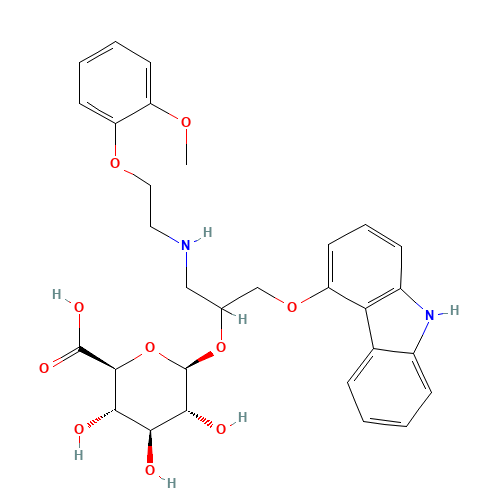 Carvedilol b-D-Glucuronide (mixture of diasteromers) (CAS: 114869-83-9) - Related Chemical Product