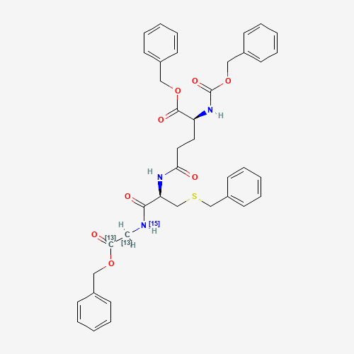 N-Cbz-O-Bzl-L-Glu-S-Bzl-L-Cys-Gly[13C2,15N]-OBzl (CAS: 874462-72-3) - Related Chemical Product