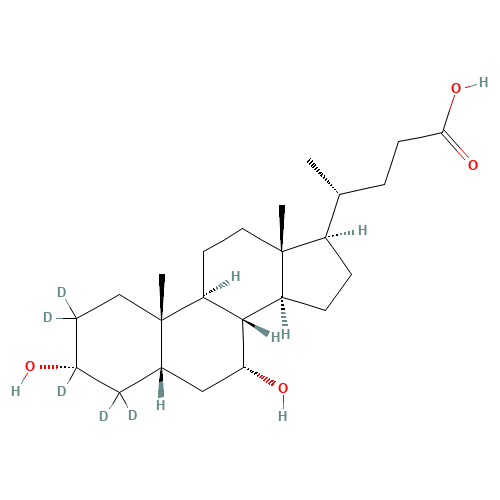 Chenodeoxycholic Acid-d5 (CAS: 52840-12-7) - Chemical Structure and Molecular Formula 