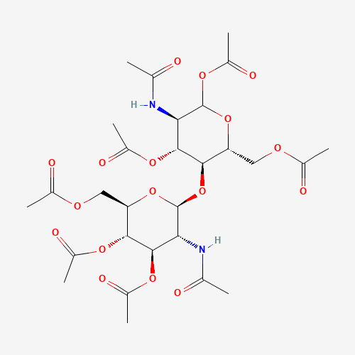 Chitobiose Octaacetate (CAS: 41670-99-9) - Chemical Structure and Molecular Formula 