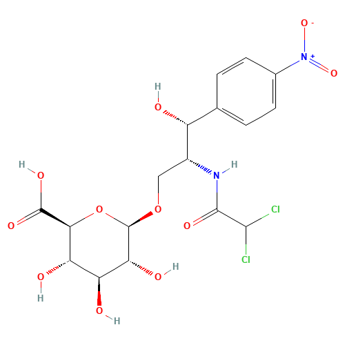 Chloramphenicol 3-O-b-D-Glucuronide (CAS: 39751-33-2) - Chemical Structure and Molecular Formula 