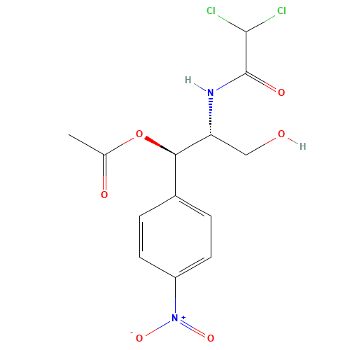 Chloramphenicol 1-Acetate (CAS: 23214-93-9) - Chemical Structure and Molecular Formula 