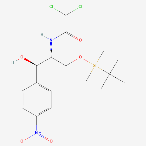 Chloramphenicol O-tert-Butyldimethylsilyl Ether (CAS: 864529-25-9) - Chemical Structure and Molecular Formula 