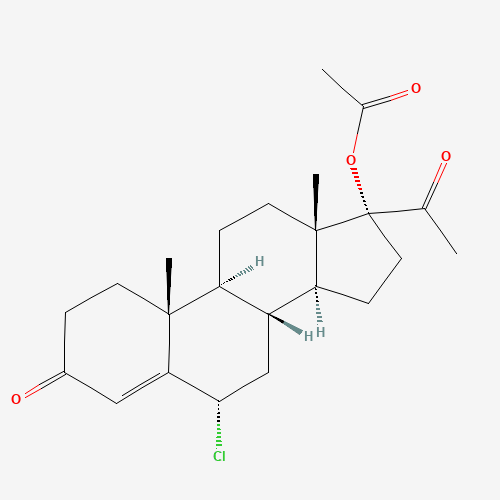 6a-Chloro-17-acetoxy Progesterone (CAS: 2477-73-8) - Chemical Structure and Molecular Formula 