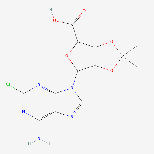 2-Chloroadenosine-5'-carboxy-2',3'-acetonide (CAS: 72209-20-2) - Chemical Structure and Molecular Formula 