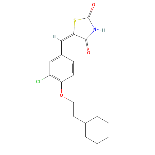 5-[[3-Chloro-4-(2-cyclohexylethoxy)phenyl]methylene]-2,4-thiazolidinedione (CAS: 1239610-72-0) - Related Chemical Product
