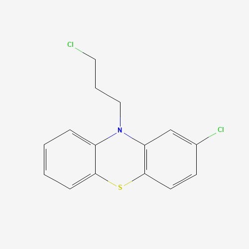 2-Chloro-10-(3-chloropropyl)phenothiazine (CAS: 2765-59-5) - Chemical Structure and Molecular Formula 