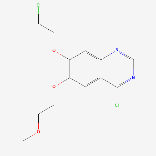 4-Chloro-7-(2-chloroethoxy)-6-(2-methoxyethoxy)quinazoline (CAS: 183322-20-5) - Chemical Structure and Molecular Formula 