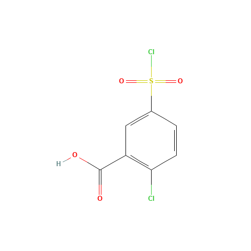 2-Chloro-5-chlorosulfonylbenzoic Acid (CAS: 137-64-4) - Chemical Structure and Molecular Formula 