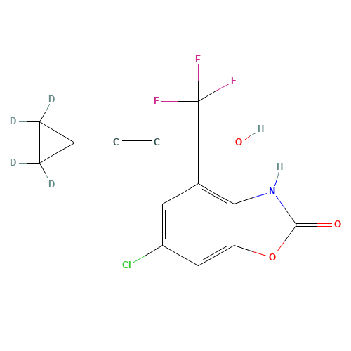 6-Chloro-4-[(2,2,3,3-d4-cyclopropylethynyl)trifluoromethylhydroxymethyl]-3H-benzoxazol-2-one (CAS: 1189694-49-2) - Related Chemical Product