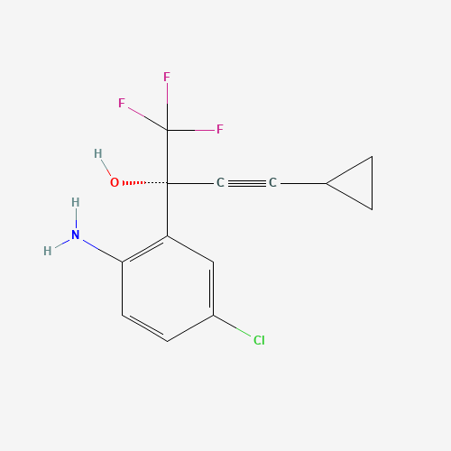 (R)-5-Chloro-a-(cyclopropylethynyl)-2-amino-a-(trifluoromethyl) benzenemethanol (CAS: 927812-33-7) - Chemical Structure and Molecular Formula 