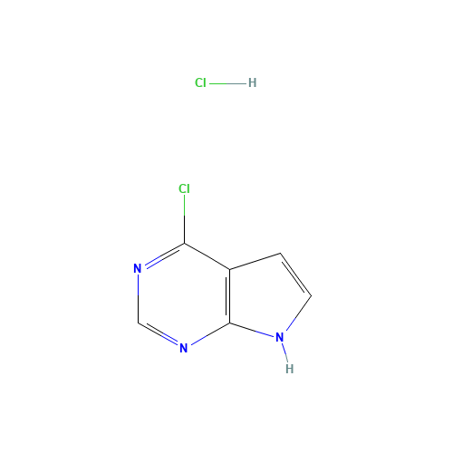6-Chloro-7-deazapurine Hydrochloride (CAS: 1243346-92-0) - Chemical Structure and Molecular Formula 