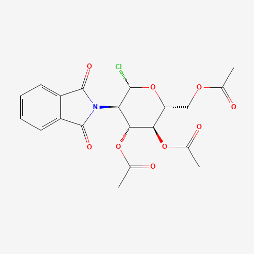 Chloro 2-Deoxy-2-N-phthalimido-3,4,6-tri-O-acetyl-b-D-glucopyranoside (CAS: 7772-87-4) - Chemical Structure and Molecular Formula 