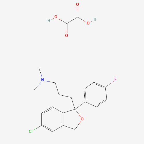 5-Chlorodescyano Citalopram Oxalate (CAS: 64169-46-6) - Chemical Structure and Molecular Formula 