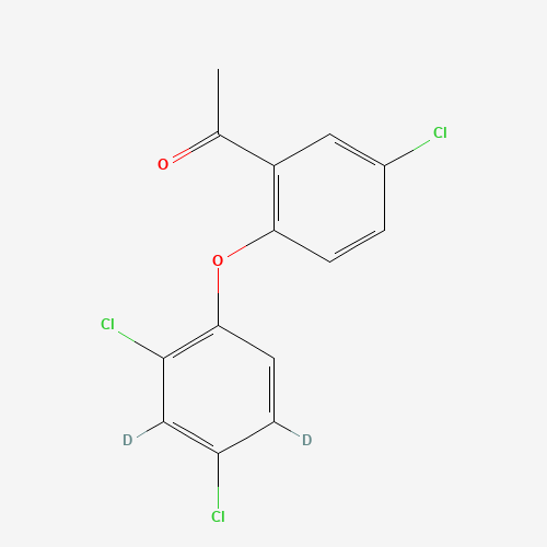 1-[5-Chloro-2-(2,4-dichlorophenoxy)phenylethanone]-d2 Major (CAS: 1189477-14-2) - Chemical Structure and Molecular Formula 