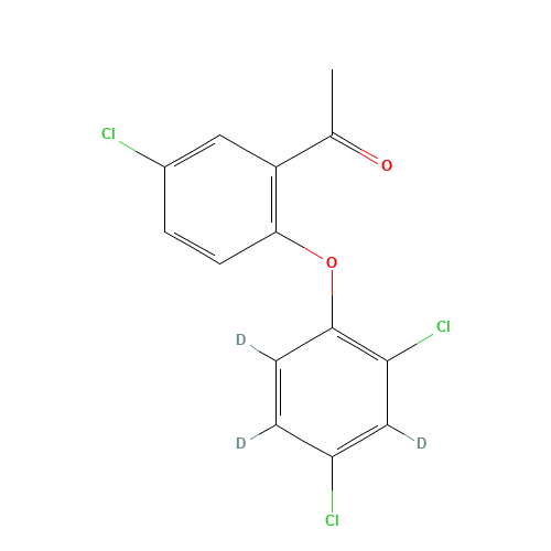 1-[5-Chloro-2-(2,4-dichlorophenoxy)phenylethanone]-d3 (CAS: 1189886-69-8) - Chemical Structure and Molecular Formula 