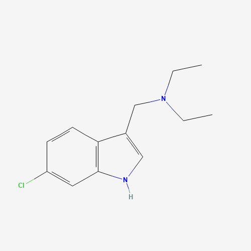 6-Chloro-3-diethylaminomethyl-indole (CAS: 63353-00-4) - Chemical Structure and Molecular Formula 