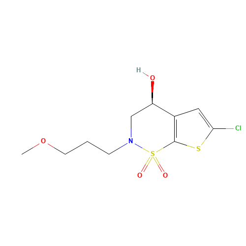 (4S)-6-Chloro-3,4-dihydro-2-(3-methoxypropyl)-2H-thieno[3,2-e]-1,2-thiazin-4-ol 1,1-Dioxide (CAS: 160982-13-8) - Related Chemical Product