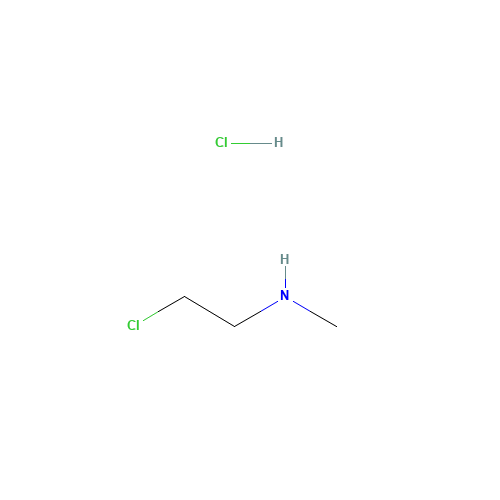 2-Chloro-N-methylethanamine Hydrochloride (CAS: 4535-90-4) - Chemical Structure and Molecular Formula 