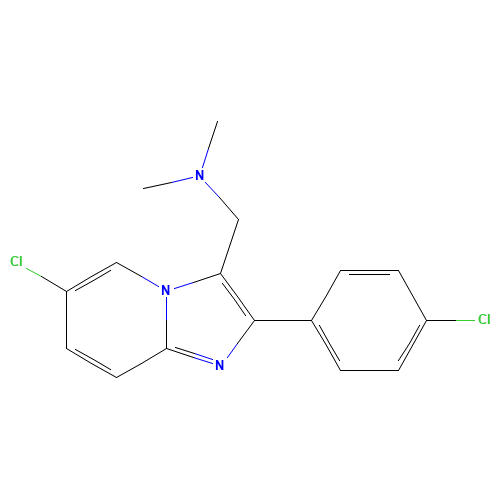 6-Chloro-2-(4-chlorophenyl)-N,N-dimethylimidazo[1,2-a]pyridine-3-methanamine (CAS: 365213-33-8) - Related Chemical Product