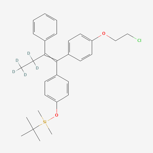 (3,3,4,4,4-d5)-(E/Z)-1-[4-(2-Chloroethoxy)phenyl]-1-[4-(t-butyldimethylsilyloxy)phenyl]-2-phenyl-1-butene (CAS: 1020719-26-9) - Related Chemical Product