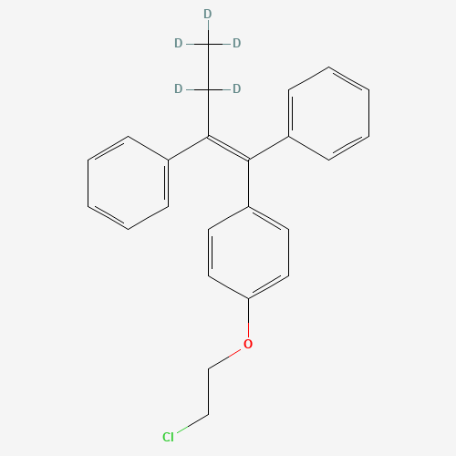 (Z)-1-[4-(2-Chloroethoxyphenyl]-1,2-diphenyl-1-butene-4,4,5,5,5-d5 (CAS: 157738-49-3) - Chemical Structure and Molecular Formula 