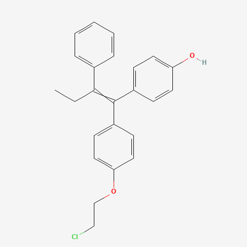 (E/Z)-1-[4-(2-Chloroethoxy)phenyl]-1-(4-hydroxyphenyl)-2-phenyl-1-butene (CAS: 119757-57-2) - Chemical Structure and Molecular Formula 