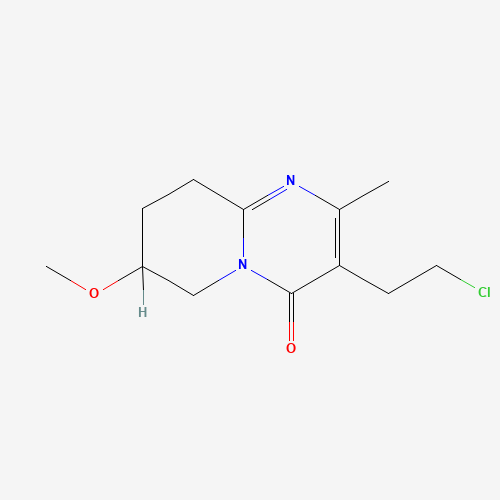 3-(2-Chloroethyl)-6,7,8,9-tetrahydro-7-methoxy-2-methyl-4H-pyrido[1,2-a]pyrimidin-4-one (CAS: 130049-80-8) - Related Chemical Product