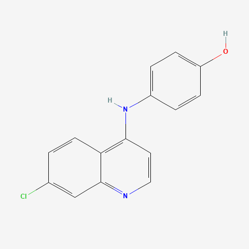 7-Chloro-4-(4-hydroxyanilino)quinoline (CAS: 81099-86-7) - Chemical Structure and Molecular Formula 