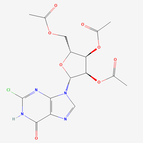 2-Chloroinosine 3',4',6'-Triacetate (CAS: 41623-86-3) - Chemical Structure and Molecular Formula 